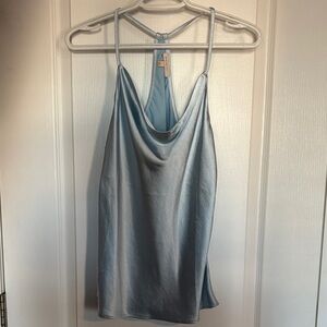 Elegant Light Blue Women's Top